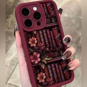 Vintage Library Floral Phone Case for iPhone 15 Pro Max